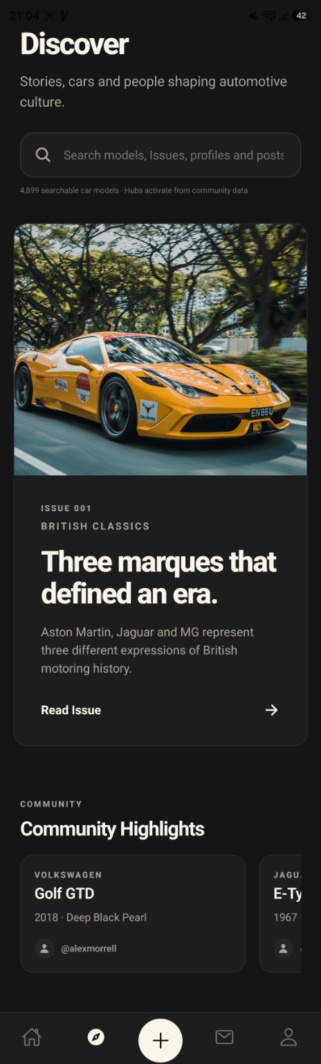 VALO Discover screen featuring British Classics